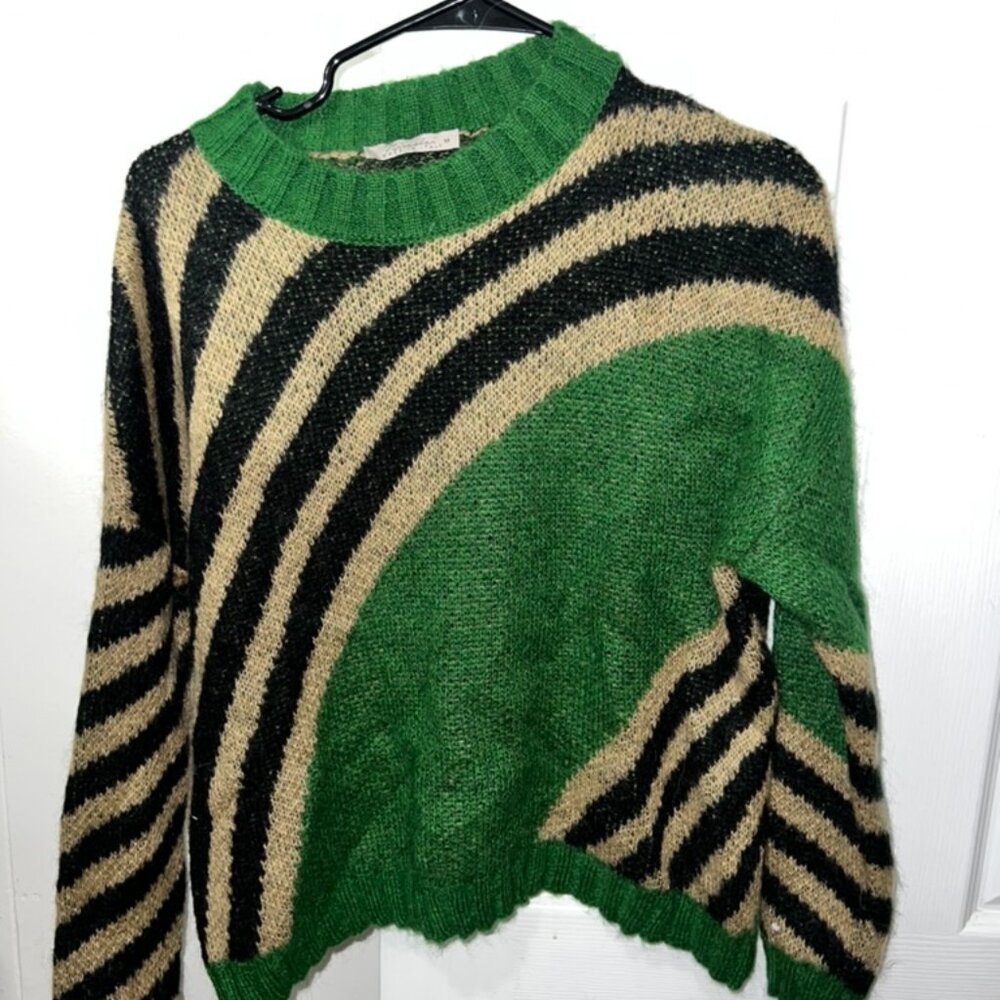NICCOLAI Made in Italy Green Mohair Blend Sweater